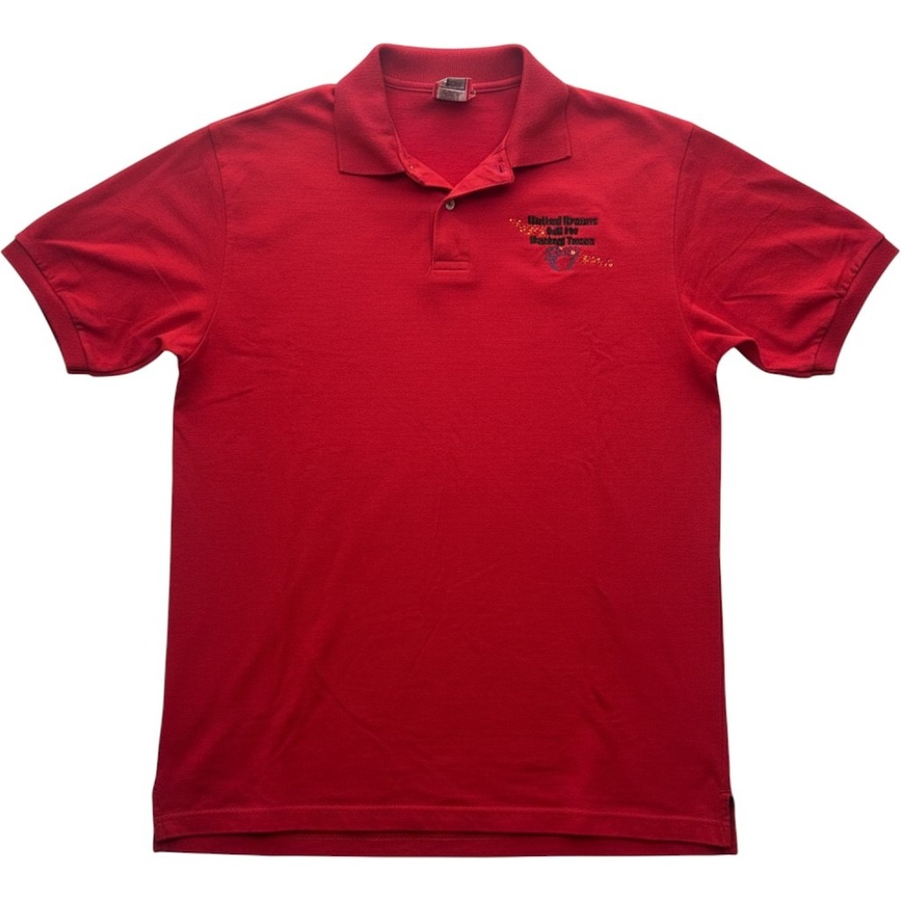Vintage Disney Designs Mickey Mouse Magical Dreams Red Polo Shirt Mens Large USA